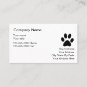 Visitenkarten für Haustiere Visitenkarte (Rückseite)