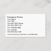 Visitenkarten für Haustiere Visitenkarte (Rückseite)