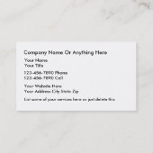 Visitenkarten für Haustiere Visitenkarte (Rückseite)