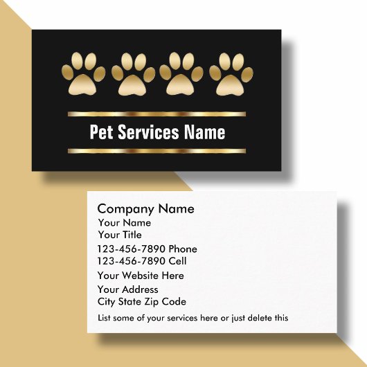 Visitenkarten für Haustiere Visitenkarte