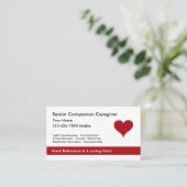 Visitenkarten für Herz-Symbol Caregiver Visitenkarte (Stehend Vorderseite)