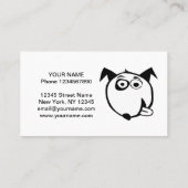 Visitenkarten für Hunde sitzen, gehen und pflegen Visitenkarte (Rückseite)