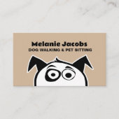 Visitenkarten für Hunde sitzen, gehen und pflegen Visitenkarte (Vorderseite)