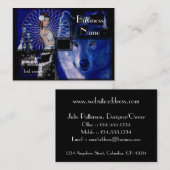 Visitenkarten für indische Frauen und Wolf Visitenkarte (Vorne/Hinten)