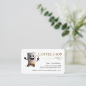 Visitenkarten für Kaffeehäuser Visitenkarte (Stehend Vorderseite)