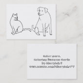 Visitenkarten für Katzen und Hunde Visitenkarte (Vorne/Hinten)