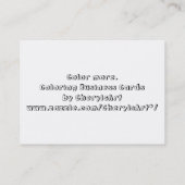 Visitenkarten für Katzen und Hunde Visitenkarte (Rückseite)