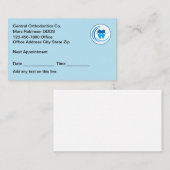 Visitenkarten für Kieferorthopädie Terminkarte (Vorne/Hinten)