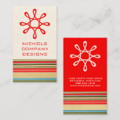 Visitenkarten für klassische Streifen Visitenkarte (Vorne/Hinten)