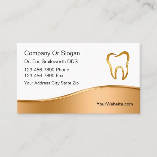 Visitenkarten für klassische Zahnärzte Terminkarte (Vorderseite)