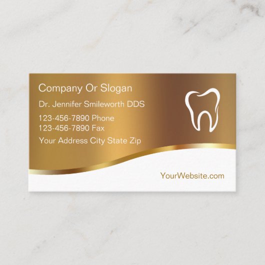 Visitenkarten für klassische Zahnärzte Visitenkarte (Vorderseite)