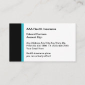Visitenkarten für Krankenversicherungen Visitenkarte (Vorderseite)