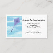 Visitenkarten für kundenspezifische Kitemacher Visitenkarte (Rückseite)