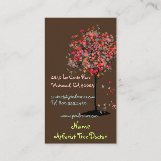 Visitenkarten für Landschaftsarchitekten Visitenkarte (Vorderseite)