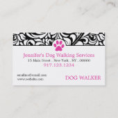 Visitenkarten für Lauflernhilfen | Hund Groomer Visitenkarte (Rückseite)