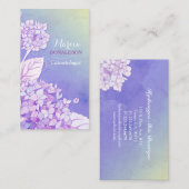 Visitenkarten für lila Hydrangeas-Kosmetologen Visitenkarte (Vorne/Hinten)