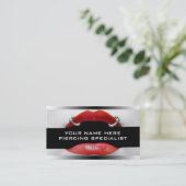 Visitenkarten für Lip Piercing | Body Piercing Visitenkarte (Stehend Vorderseite)
