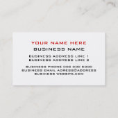 Visitenkarten für Lip Piercing | Body Piercing Visitenkarte (Rückseite)