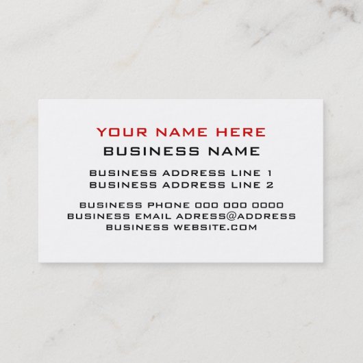 Visitenkarten für Lip Piercing | Body Piercing Visitenkarte (Rückseite)