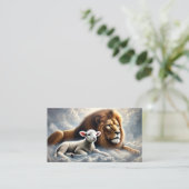 Visitenkarten für Löwen und Lamb Visitenkarte (Stehend Vorderseite)