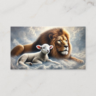 Visitenkarten für Löwen und Lamb Visitenkarte