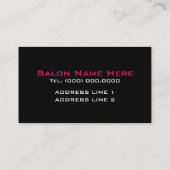 Visitenkarten für Make-Up-Künstler Visitenkarte (Rückseite)