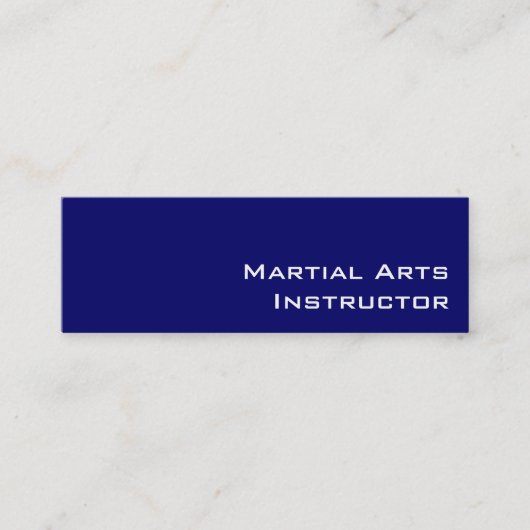 Visitenkarten für Martial Arts Instructor der Mari Mini Visitenkarte (Vorderseite)
