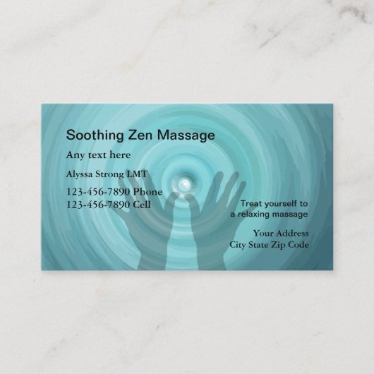 Visitenkarten für Massagetherapeuten Visitenkarte (Vorderseite)