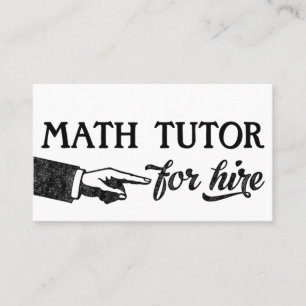 Visitenkarten für Mathe-Tutor - Cool Vintage Visitenkarte