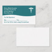 Visitenkarten für medizinische Patienten Terminkarte (Vorne/Hinten)