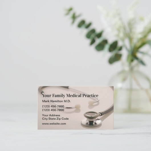 Visitenkarten für medizinische Patienten Visitenkarte (Stehend Vorderseite)