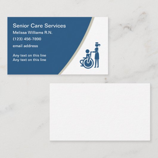 Visitenkarten für medizinische Senioren Visitenkarte (Vorne/Hinten)