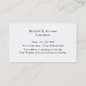 Visitenkarten für medizinische Transkription Visitenkarte (Rückseite)