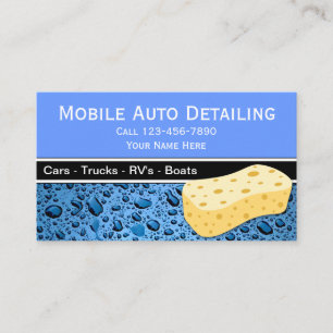 Visitenkarten für mobiles Auto-Detailing Visitenkarte