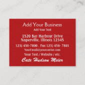 Visitenkarten für Mode - SRF Visitenkarte (Rückseite)