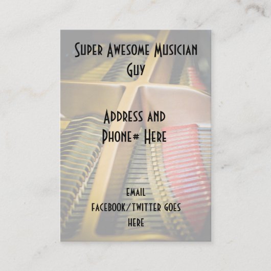 Visitenkarten für Musiker Visitenkarte (Vorderseite)
