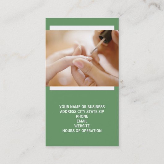 Visitenkarten für Nageltechniker Visitenkarte (Vorderseite)