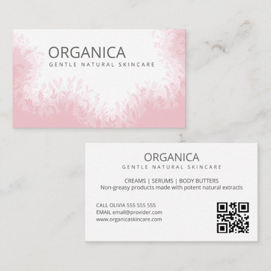 Visitenkarten für natürliche Hautpflege Visitenkarte (Vorne/Hinten)