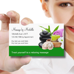 Visitenkarten für natürliches Massageservice Visitenkarte