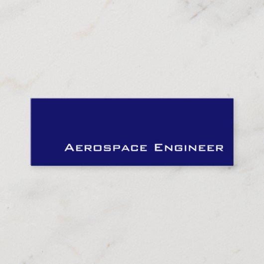 Visitenkarten für Navy White Aerospace Engineer Mini Visitenkarte (Vorderseite)