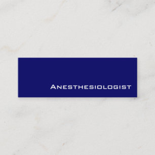 Visitenkarten für Navy-White-Anästhesiologe Mini Visitenkarte