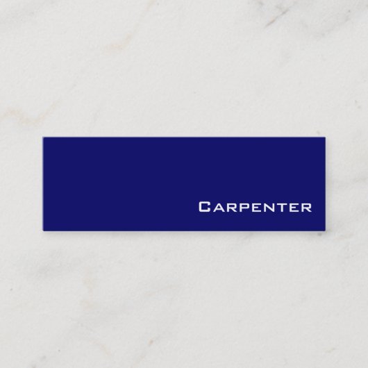 Visitenkarten für Navy White Carpenter Mini Visitenkarte (Vorderseite)