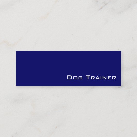 Visitenkarten für Navy-White-Hund-Trainer Mini Visitenkarte (Vorderseite)