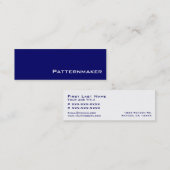 Visitenkarten für Navy White Patternmaker Mini Visitenkarte (Vorne/Hinten)