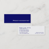 Visitenkarten für Navy-White-Prosthodontist Mini Visitenkarte (Vorne/Hinten)