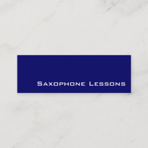 Visitenkarten für Navy White Saxophon Mini Visitenkarte