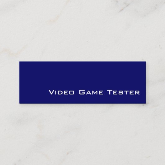 Visitenkarten für Navy White Video Game Tester Mini Visitenkarte (Vorderseite)