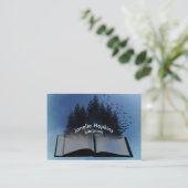 Visitenkarten für offene Bücher Visitenkarte (Stehend Vorderseite)