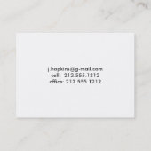 Visitenkarten für offene Bücher Visitenkarte (Rückseite)