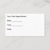 Visitenkarten für Optometrie Terminkarte (Rückseite)